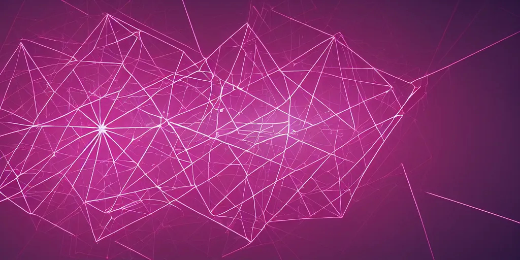 Prompt: cool geometric triangular figure in a neon laser light - great for backgrounds and wallpapers