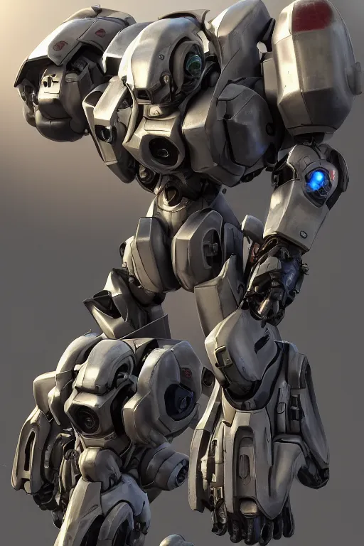 Image similar to mechwarrior 5 : mercenaries mech megaman transformer robot boss tank engine game octane render, 4 k, hd 2 0 2 2 3 d cgi rtx hdr style chrome reflexion glow fanart, global illumination ray tracing hdr fanart arstation by ian pesty by jesper ejsing pixar and disney unreal zbrush central hardmesh