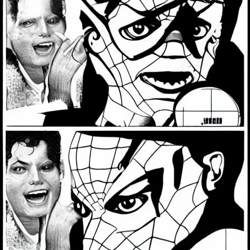 Image similar to Michael jackson as spiderman