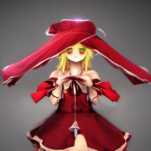 Image similar to flandre scarlet from touhou if she was a real person