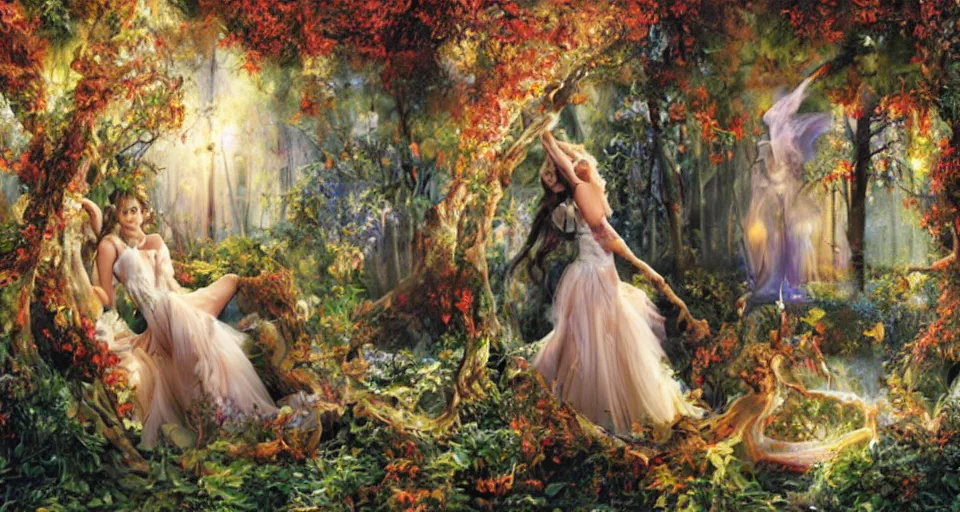 Image similar to Enchanted and magic forest, by Rob Hefferan