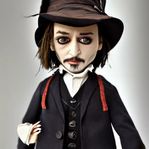 Prompt: Johnny Depp doll