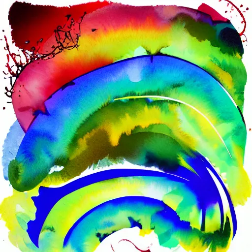 Image similar to vector flow field watercolor brushstrokes concept art