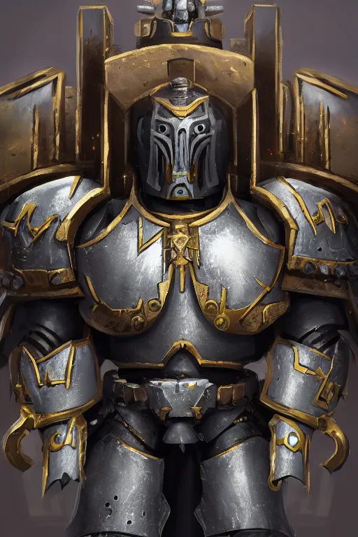 Image similar to armor portrait heros warhammer 4 0 k horus heresy fanart - the primarchs emperor by johannes helgeson animated with vfx concept artist & illustrator global illumination ray tracing hdr fanart arstation zbrush central hardmesh 8 k octane renderer comics stylized