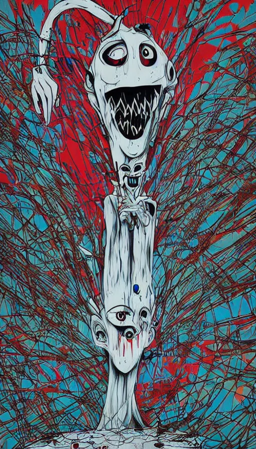 Image similar to techno artwork, by alex pardee