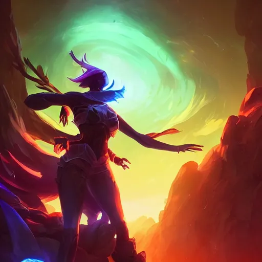 Prompt: a giant beast league of legends wild rift hero champions arcane fantasy digital painting bioluminance alena aenami artworks in 4 k design by lois van baarle by sung choi by john kirby artgerm and greg rutkowski and magali villeneuve tank support marksman mage fighter assassin,