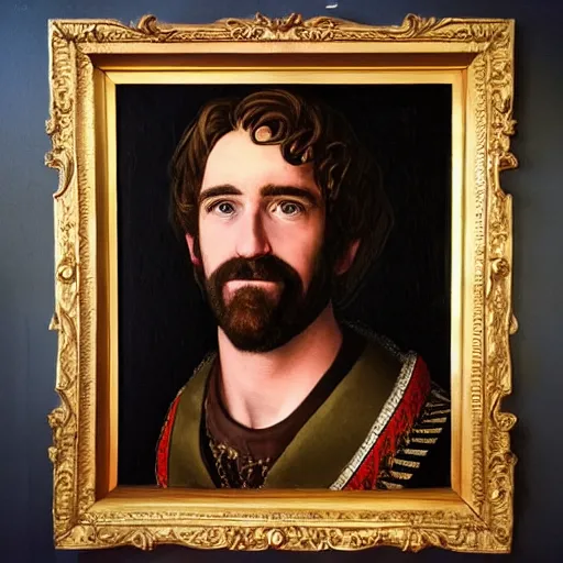 Image similar to rhett mclaughlin portrait in renaissance style