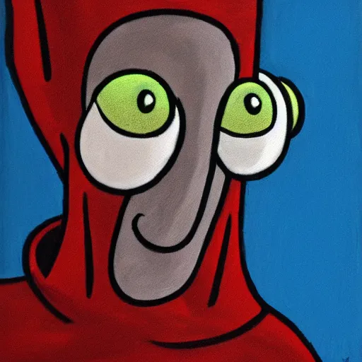 Prompt: squidward tentacles portrait