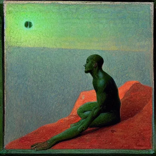 Image similar to spontaneous copper, verdigris, deep green by daniel garber, by george cruikshank. a beautiful body art. the abyss above him shone with unflickering stars. one of the dots of light was earth. he didn't know which one.