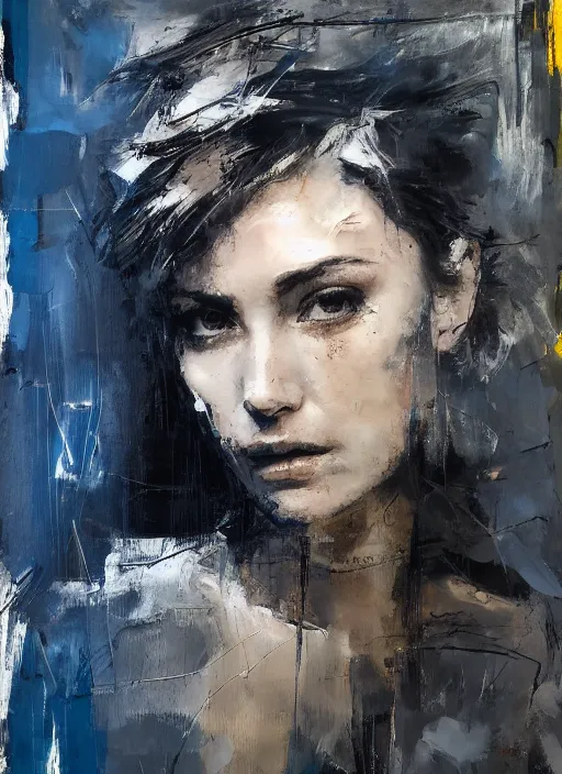 Prompt: photo of a gorgeous young woman in the style of Guy Denning, draped in flowing fabric, colorful impasto brush strokes, realistic, sharp focus, 8k high definition, insanely detailed, intricate, elegant, art by Guy Denning and Jeremy Mann