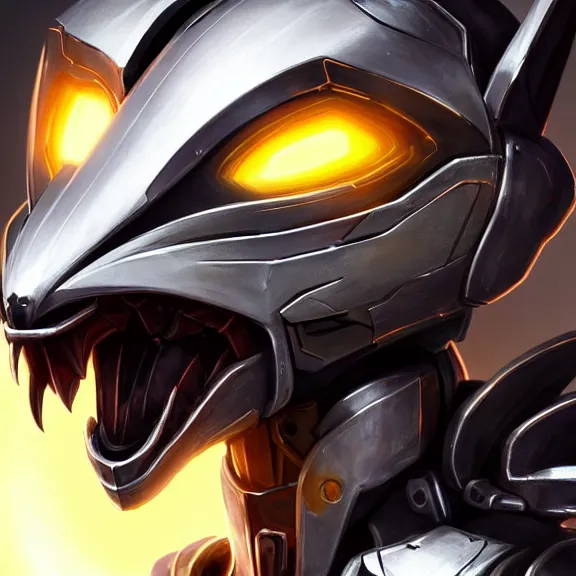 Image similar to close up headshot of a cute beautiful stunning anthropomorphic hot female robot dragon, with sleek silver metal armor, glowing OLED visor, facing the camera, high quality maw open and about to eat your pov, food pov, the open maw being highly detailed and soft, highly detailed digital art, furry art, anthro art, sci fi, warframe art, destiny art, high quality, 3D realistic, dragon mawshot, maw art, pov furry art, detailed mawshot, mawshot pov, furry mawshot, macro art, dragon art, Furaffinity, Deviantart, Eka's Portal, G6