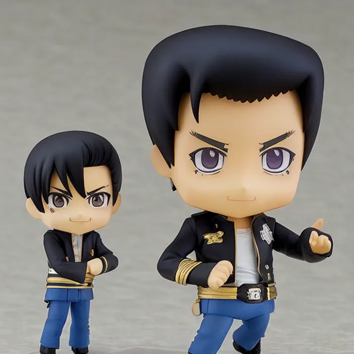 Image similar to Elvis Presley, An anime Nendoroid of Elvis Presley, figurine, Aquarel