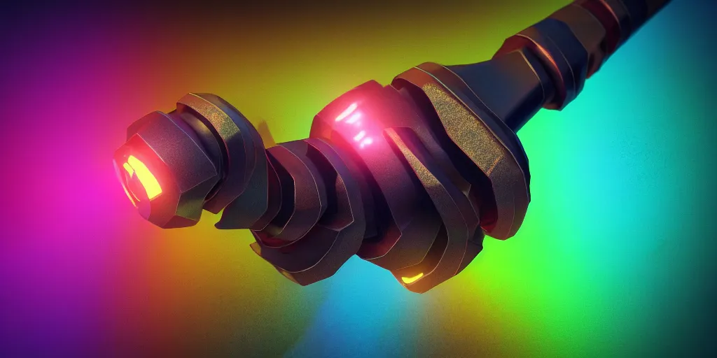 Image similar to a hammer, hyperealistic very colourful hdr cinematic lighting cgi render photorealistic cinematic octane render