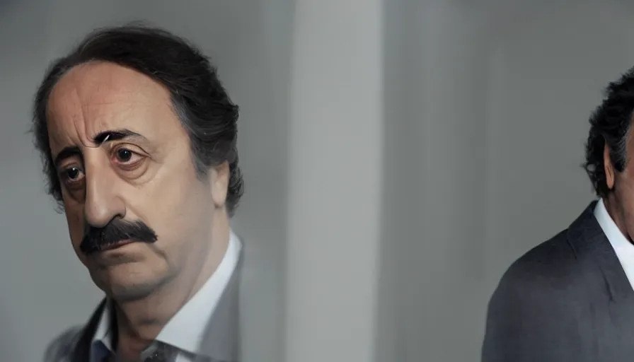 Prompt: hyper-realistic and anamorphic 2010s movie still of Giovanni Falcone, by Paolo Sorrentino, Leica SL2 30mm, beautiful color, high quality, high textured, eyes reflection, detailed eyes