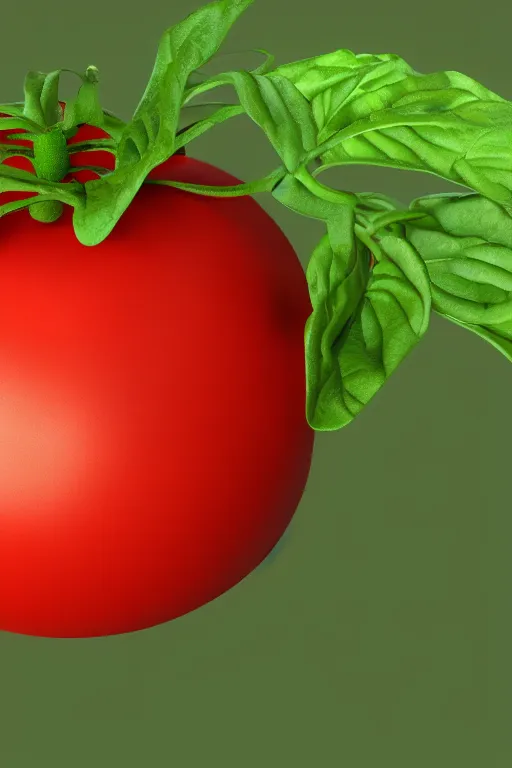 Image similar to 3D Render of a Mutant Tomato Plant