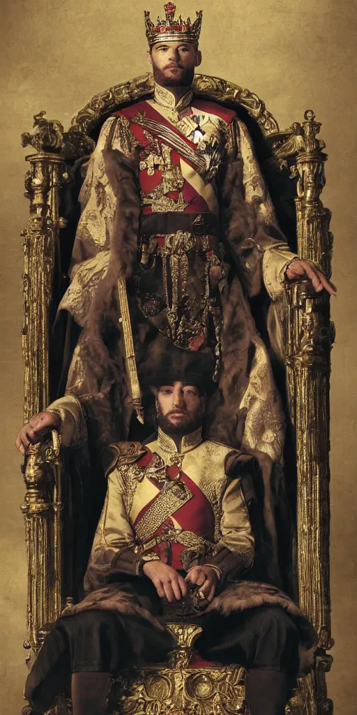 Image similar to a king on a throne