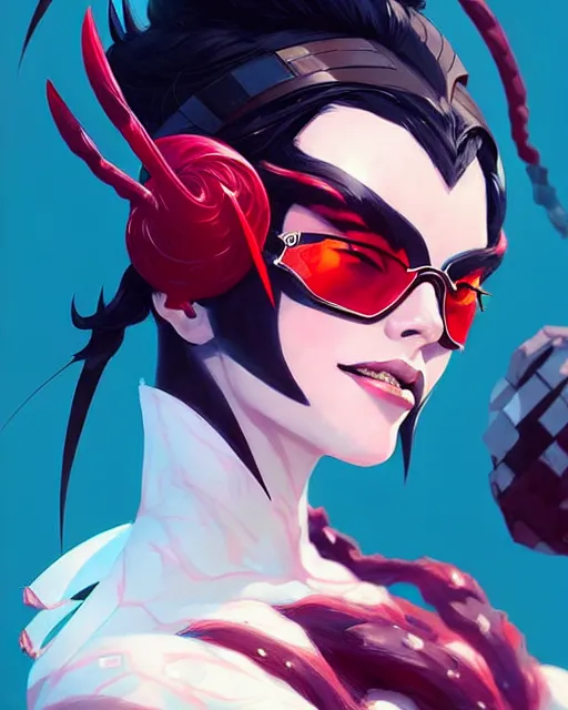 Image similar to a ultradetailed painting of vayne from league of legends by conrad roset, greg rutkowski and makoto shinkai trending on artstation