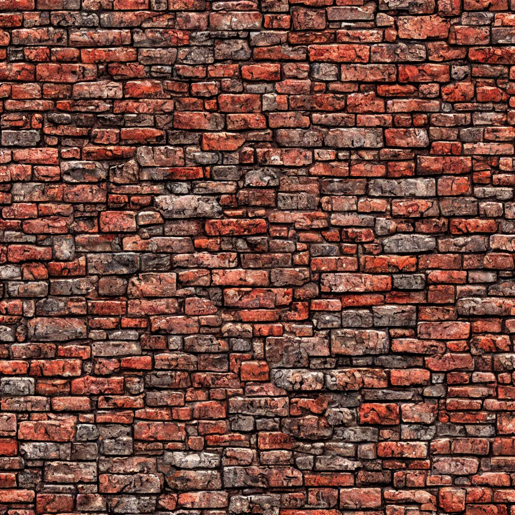 Prompt: Brick wall texture, HD, Seamless, PBR, textures.com