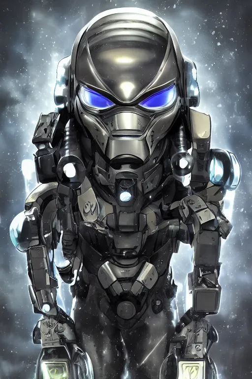 Image similar to cyber cyborg ninja mask helmet metal gear solid artic suit swat commando, global illumination ray tracing hdr fanart arstation by sung choi and eric pfeiffer and gabriel garza and casper konefal, a spectacular view cinematic rays of sunlight comic book illustration, by john kirby