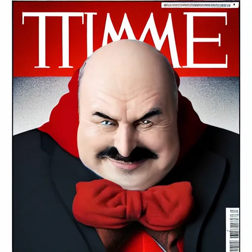 Prompt: doctor eggman as person of the year on the cover of time magazine. doctor robotnic as person of the year on the cover of time magazine