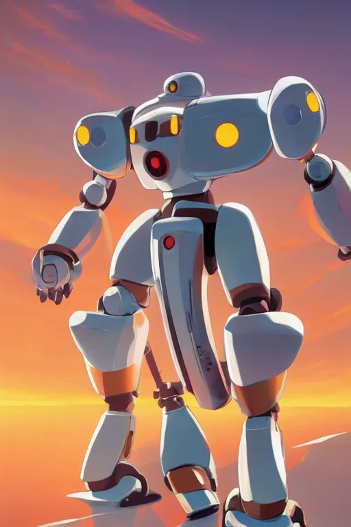 Image similar to metabots medabots medarotto medarot robot minimalist comics, behance hd by jesper ejsing, by rhads, makoto shinkai and lois van baarle, ilya kuvshinov, rossdraws global illumination ray tracing hdr radiating a glowing aura