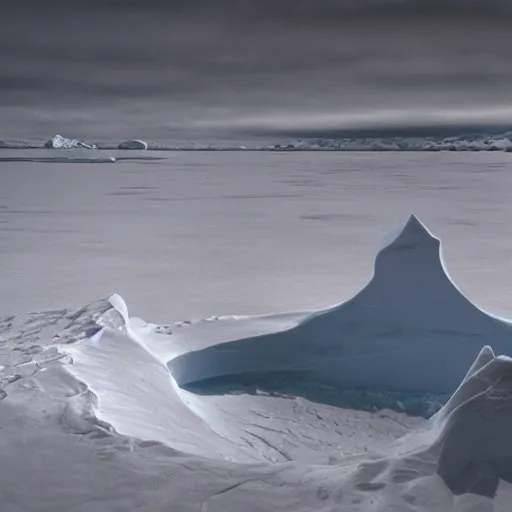 Image similar to evil lurks beneath Antarctica