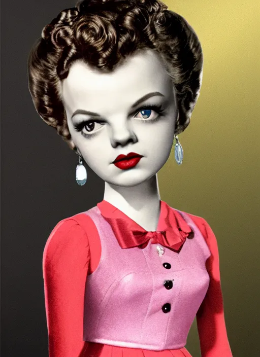 Image similar to a young judy garland as a mark ryden doll, detailed digital art, trending on Artstation