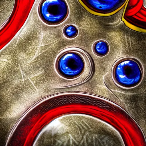 Image similar to infinity gauntlet, close up, high detail, photorealistic, realism, crimson tide, national championship