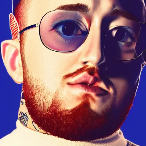 Image similar to rapper mac miller, poster, smooth, movie poster, coloured, sharp focus, 8 k, highly detailed, hd