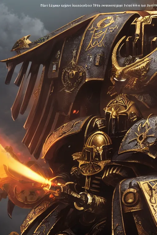 Prompt: warhammer 4 0 k horus heresy fanart - the primarchs emperor by johannes helgeson animated with vfx concept artist & illustrator global illumination ray tracing hdr fanart arstation zbrush central hardmesh radiating a glowing aura 8 k octane renderer