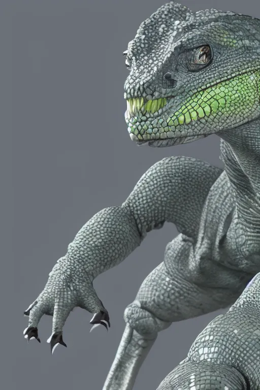 Image similar to lizardman, gray scales, anime, hd,