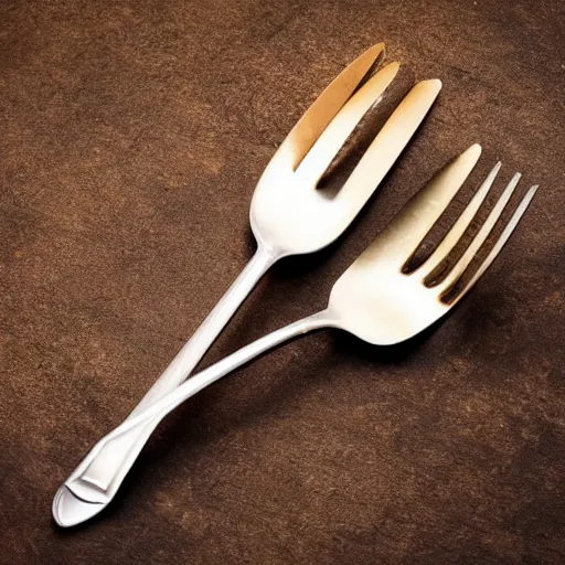 Image similar to a combination of spoon, fork and knife, highly detailed, award winning concept