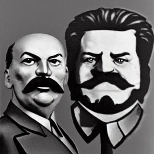 Image similar to lenin and stalin as muppets