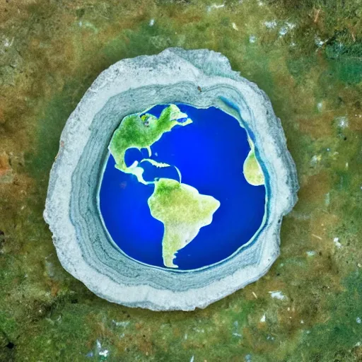 Image similar to the earth as a geode