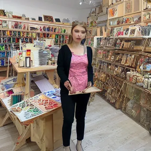 Prompt: galya cancelled order in art shop