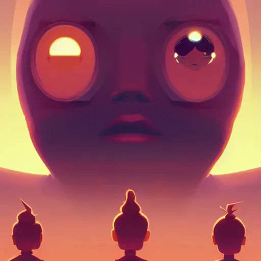 Image similar to face icon stylized minimalist close encounters of the third kind, loftis, cory behance hd by jesper ejsing, by rhads, makoto shinkai and lois van baarle, ilya kuvshinov, rossdraws global illumination