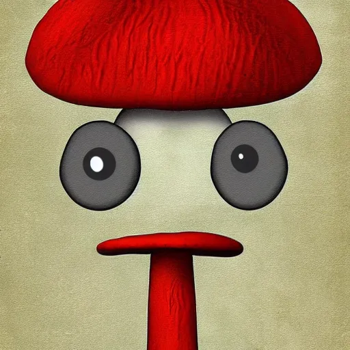 Prompt: digital art, mushroom with googly eyes