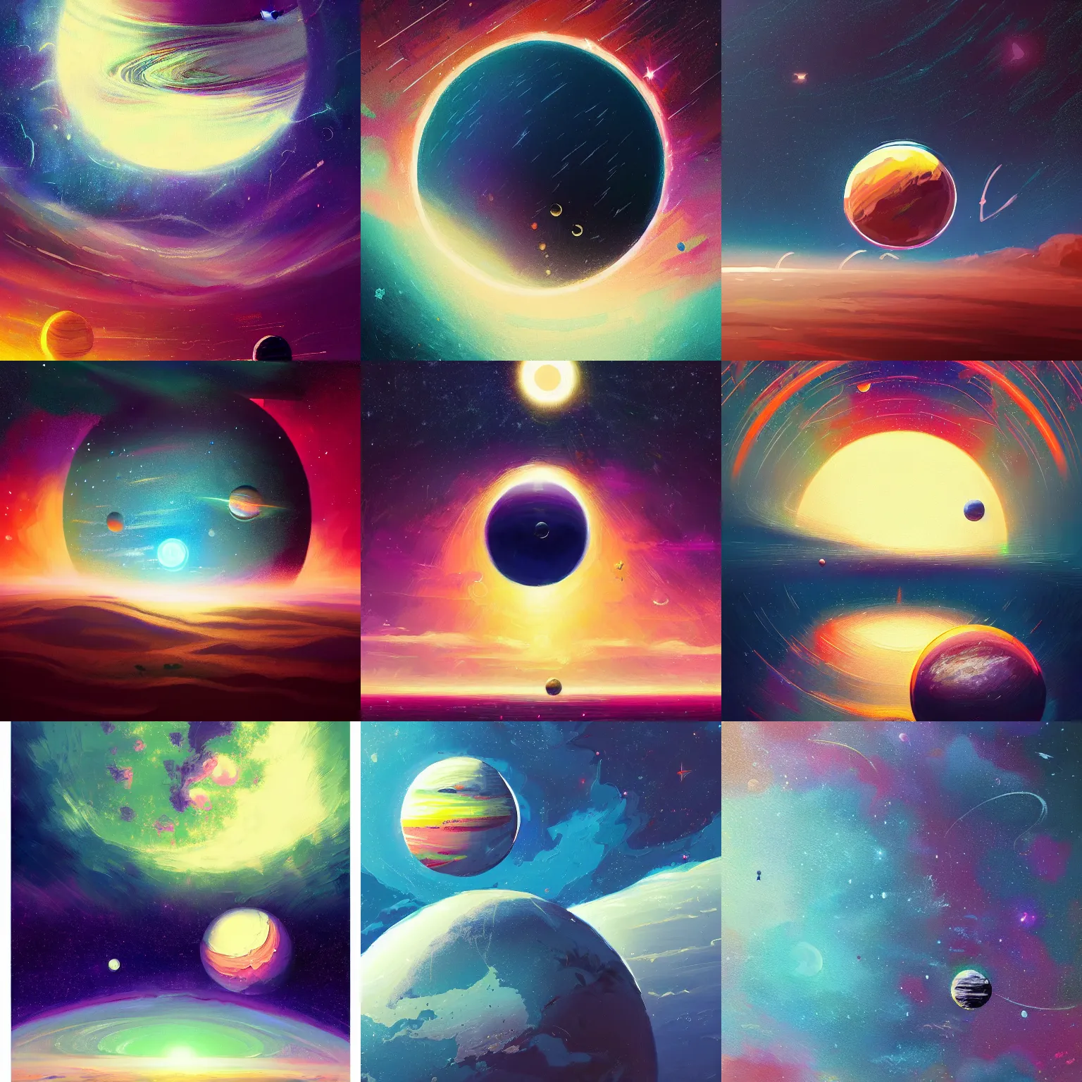 Image similar to a detailed painting of a marble like planet floating in space in a sea of colorful sea of stars, by alena aenami, petros afshar and greg rutkowski trending on artstation, deviantart, planet, clouds, earth, exoplanet, stars