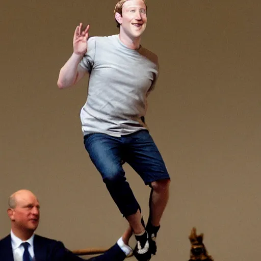 Prompt: mark zuckerberg falling from heaven by Michelangelo