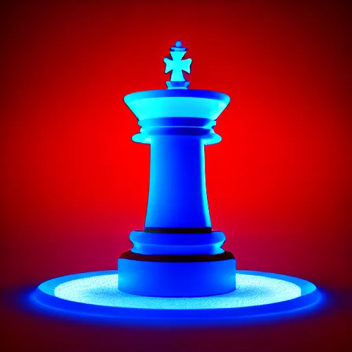 Prompt: tron photo of a queen chess piece made of plasma lights, , orthographic, Puddles, high point of view, smooth 3D Illustration, Cinematic Matte Painting, soft render, volumetric lighting