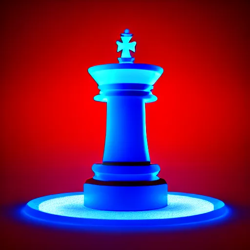 Image similar to tron photo of a queen chess piece made of plasma lights, , orthographic, Puddles, high point of view, smooth 3D Illustration, Cinematic Matte Painting, soft render, volumetric lighting