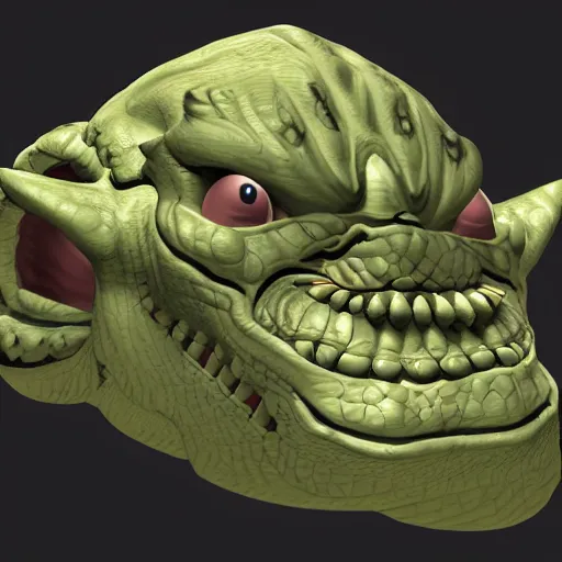 Prompt: Monster maximalist ambient occlusion cel-shaded