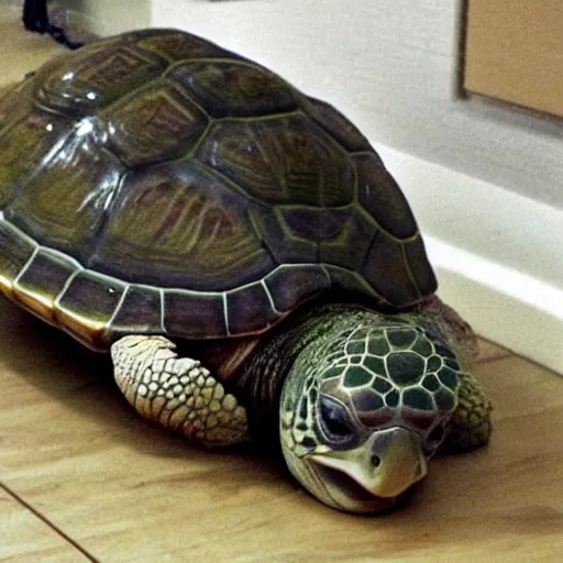 Prompt: Mitch McConnell as a turtle realistic