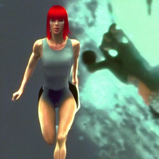 Prompt: The matrix, LeeLoo, Sprinters in a race, The Olympics footage, stylized, hyperreal, cinematic stillframe, The fifth element