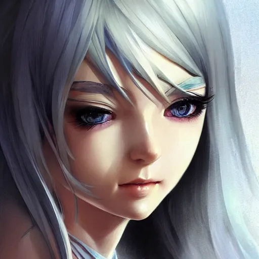 Image similar to portrait anime elven sorceress, cute - fine - face, pretty face, realistic shaded perfect face, fine details. anime. realistic shaded lighting by ilya kuvshinov giuseppe dangelico pino and michael garmash and rob rey, iamag premiere, aaaa achievement collection, elegant, fabulous, eyes open in wonder