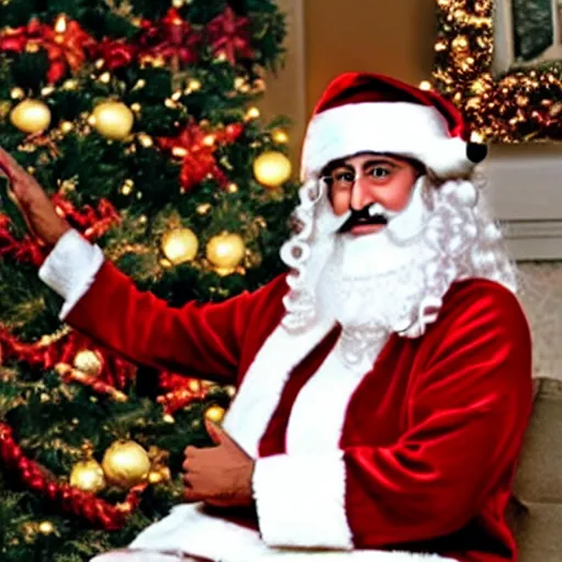 Prompt: Usama bin Laden as Santa Claus,