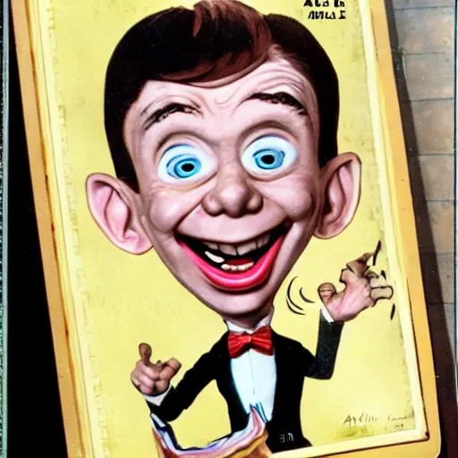Prompt: alfred e neuman from mad magazine