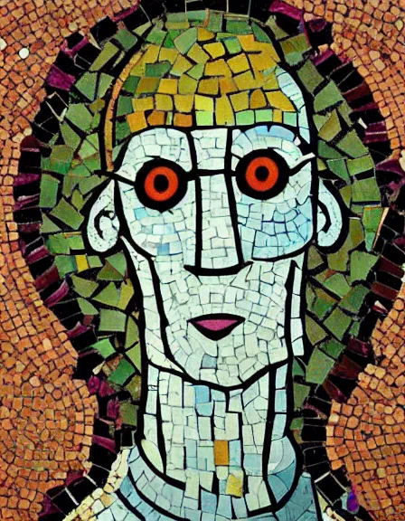 Image similar to A mosaic of Handsome Squidward