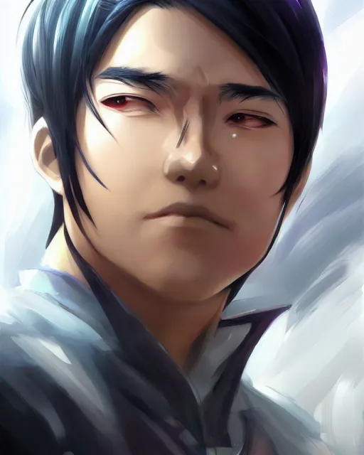 Image similar to anime portrait of Jet Li as an anime man by Stanley Artgerm Lau, WLOP, Rossdraws, James Jean, Andrei Riabovitchev, Marc Simonetti, and Sakimichan, trending on artstation