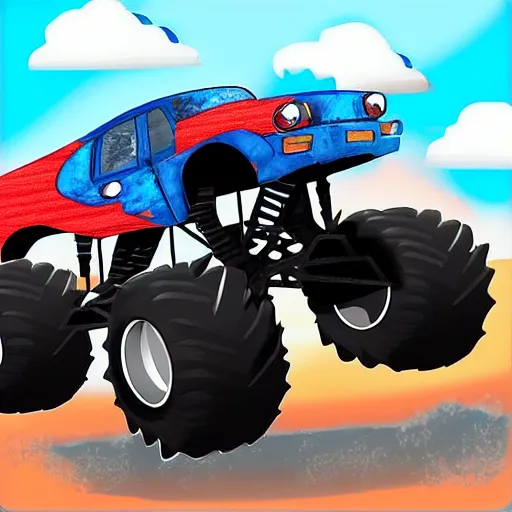 Prompt: real monster truck